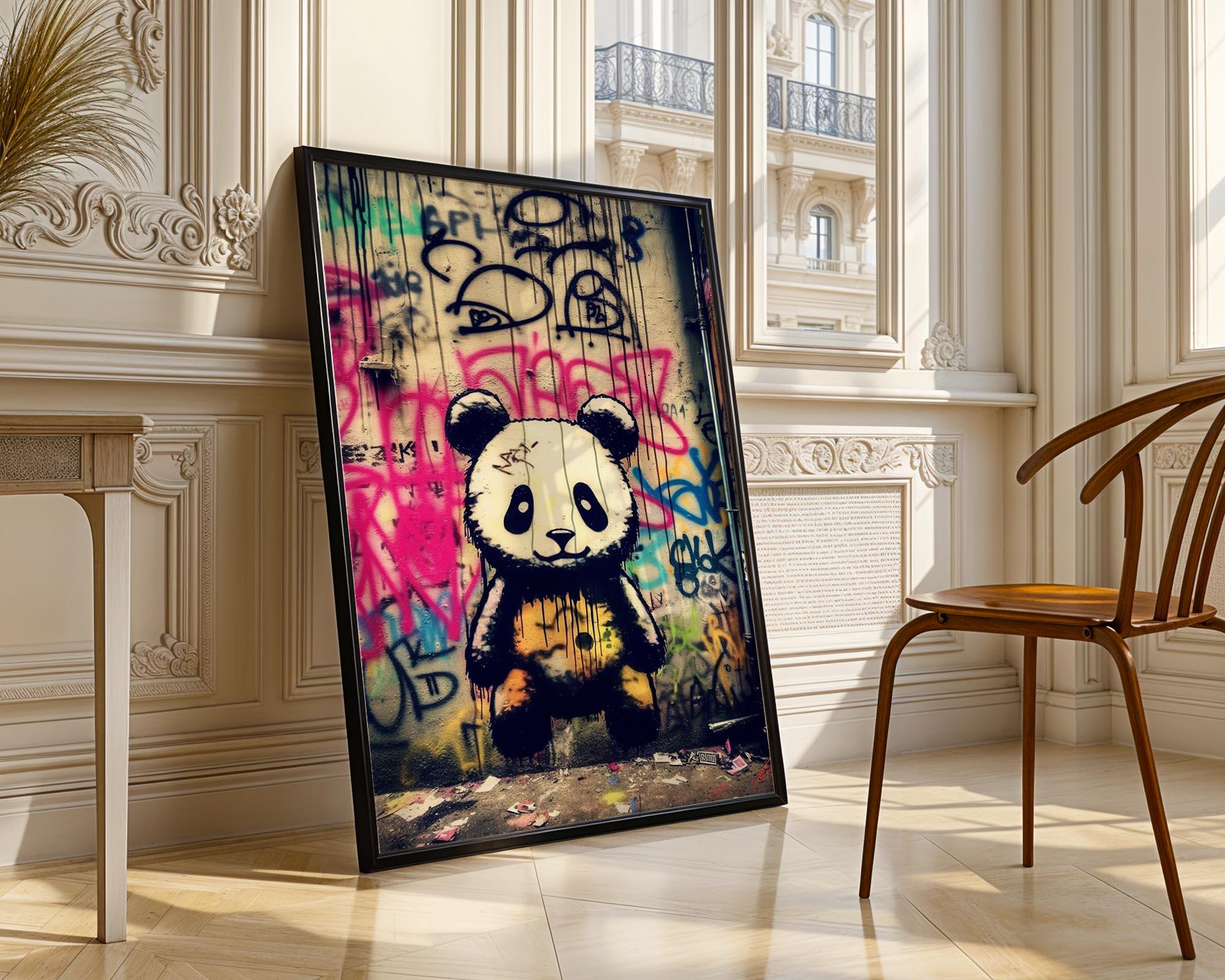 Baby Panda Graffiti Wall Art, Digital Download, Modern Street Art ...