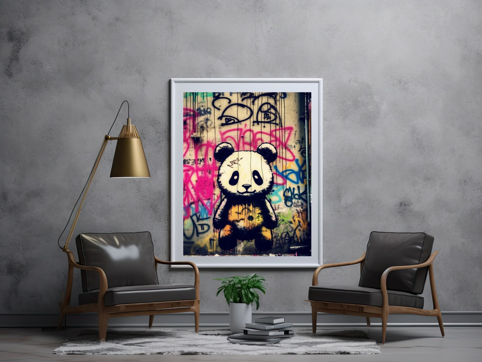 Baby Panda Graffiti Wall Art Digital Download Modern Street - Etsy