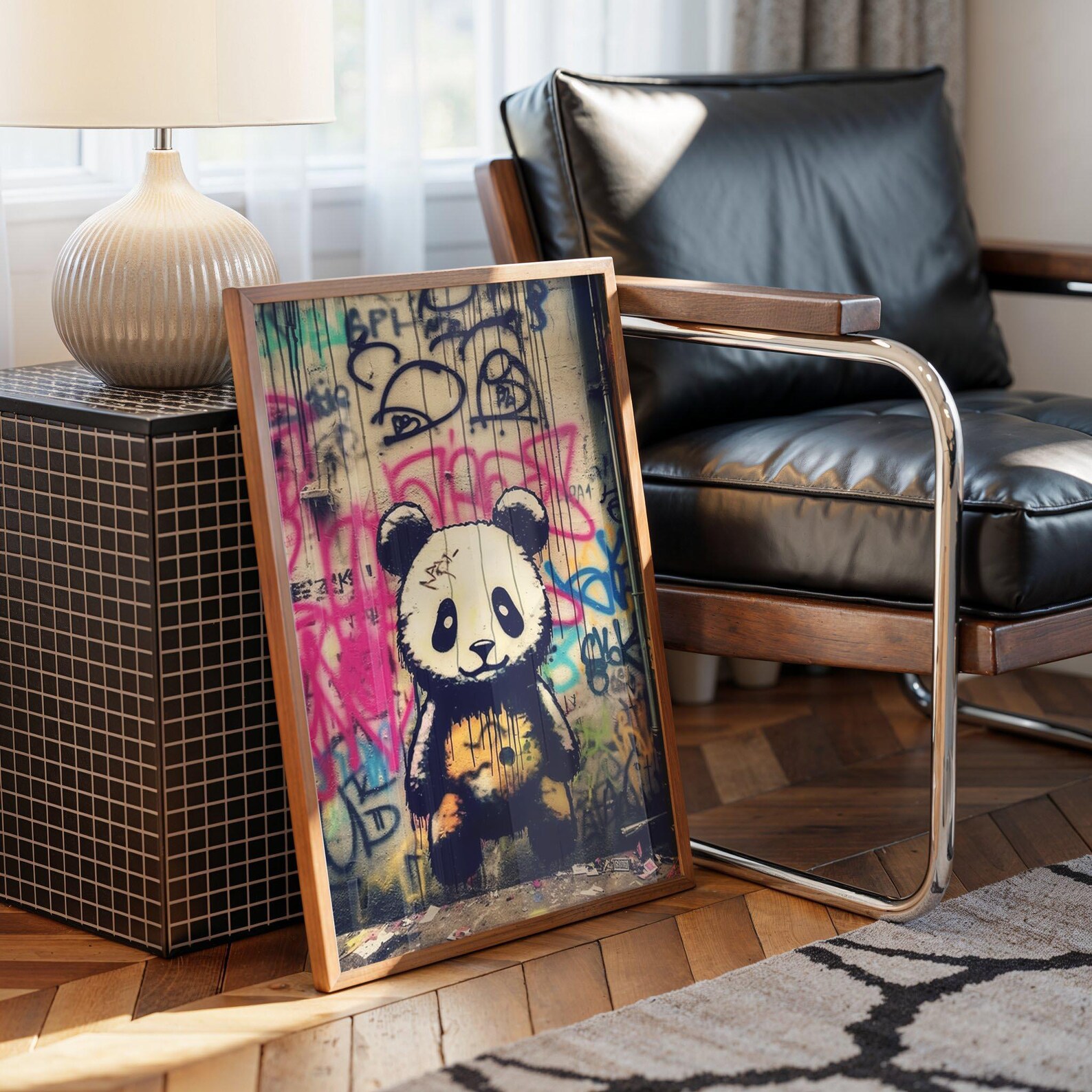 Baby Panda Graffiti Wall Art, Digital Download, Modern Street Art ...