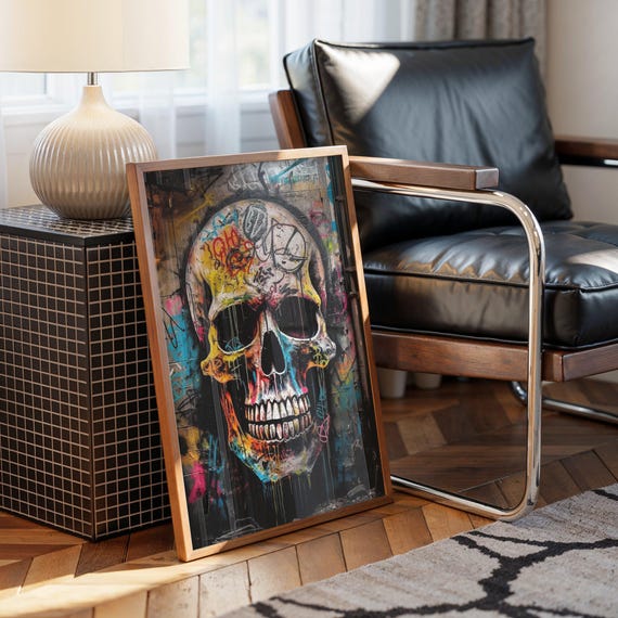 Artypopart スカルデザイン Skull Design Geometric Pattern Skull Print – Geometric Skull Art, Sugar Skull