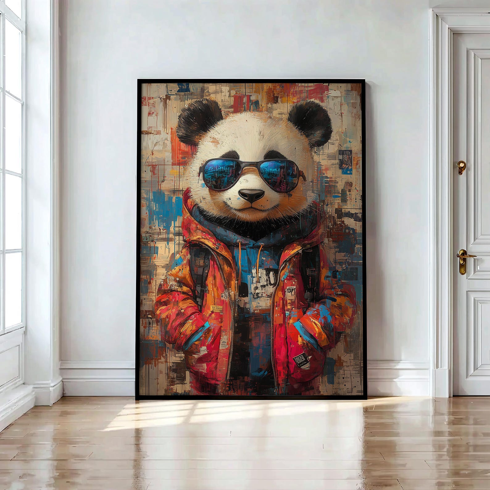Panda Graffiti Wall Art, Animal Print, Urban Printable Artwork, Digital ...