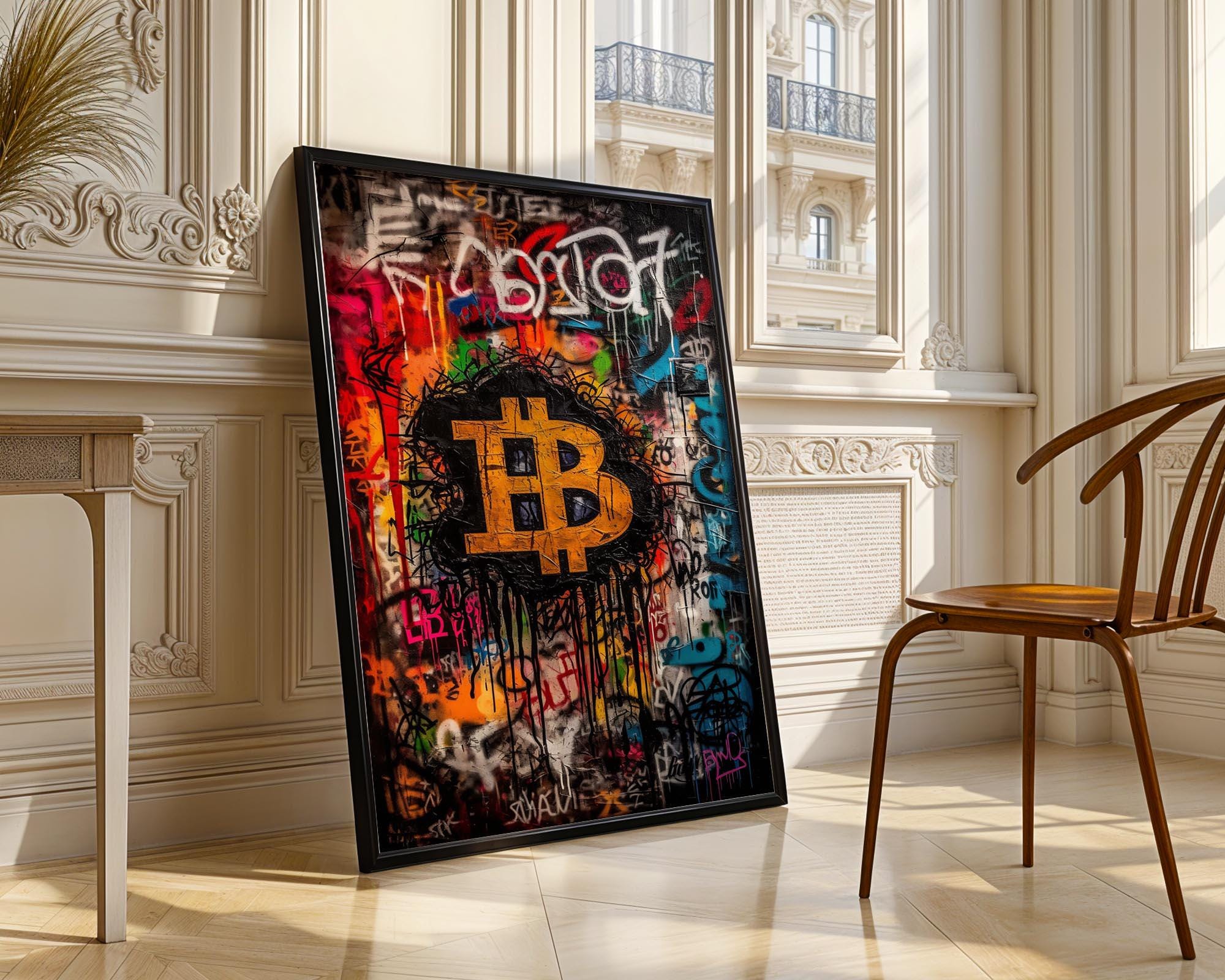 Bitcoin graffiti - Etsy België