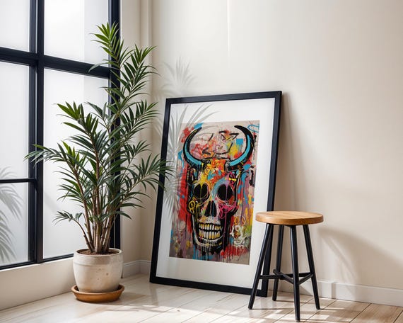 Tableau Crâne Et échecs - Impression Sur Toile Encadrée - Déco Murale Gothique