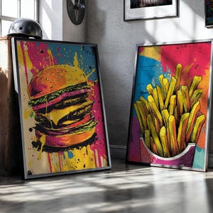 Pop art burger - Etsy 日本