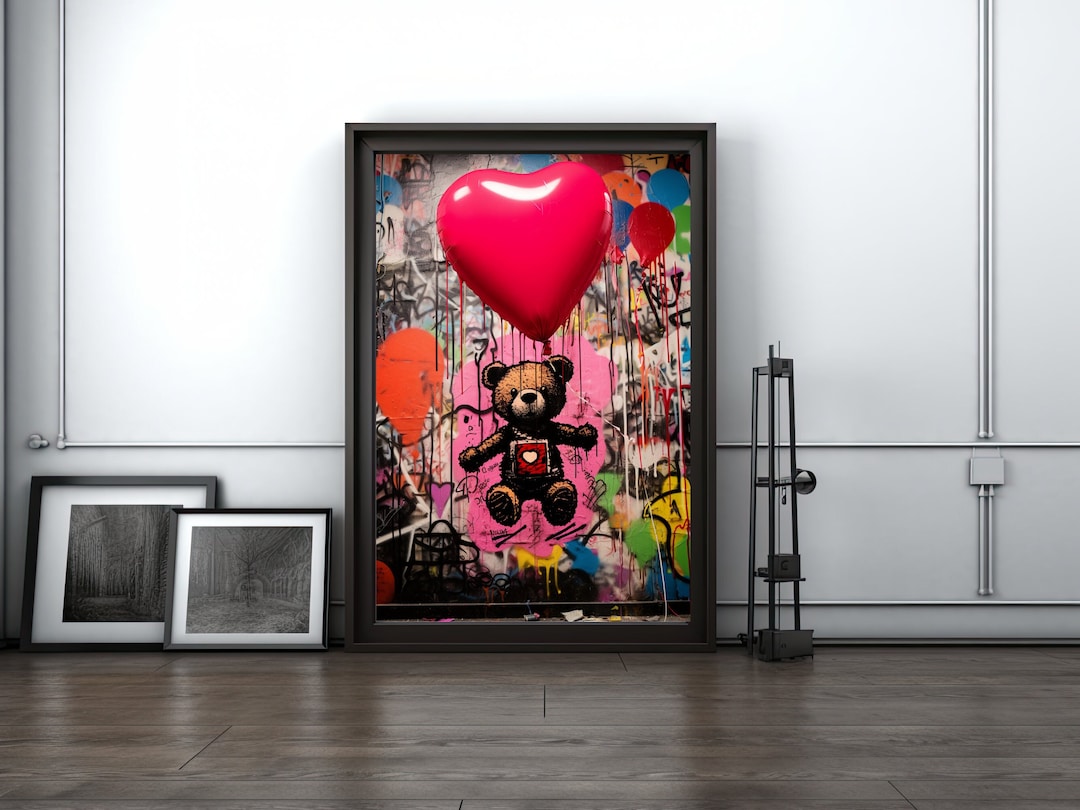 Teddy Bear Graffiti Wall Art Printable Digital Colorful Teddy Etsy Il 1080xN.5118417763 54ek
