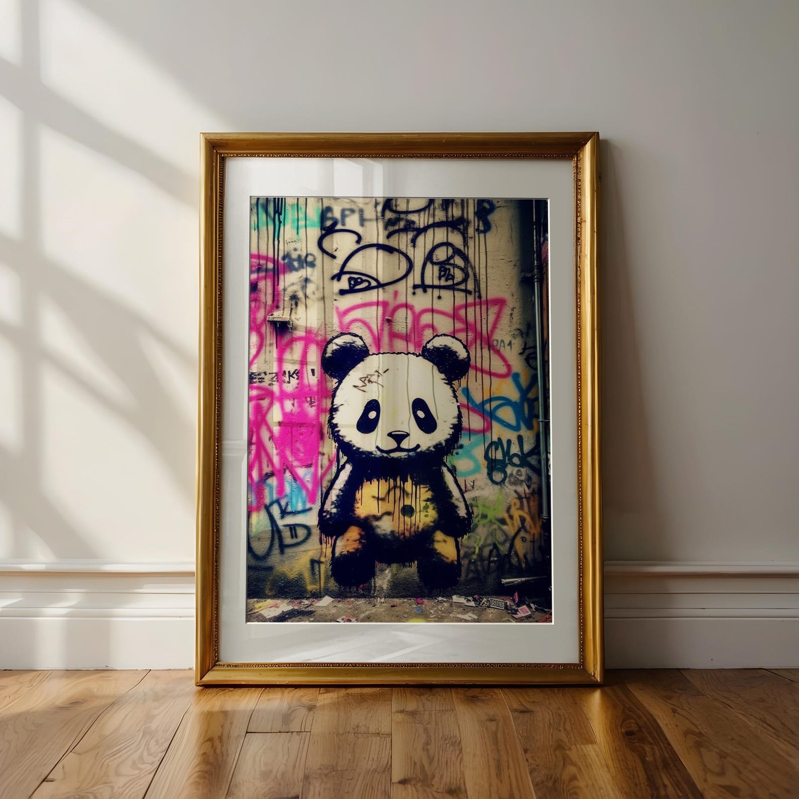 Baby Panda Graffiti Wall Art, Digital Download, Modern Street Art ...