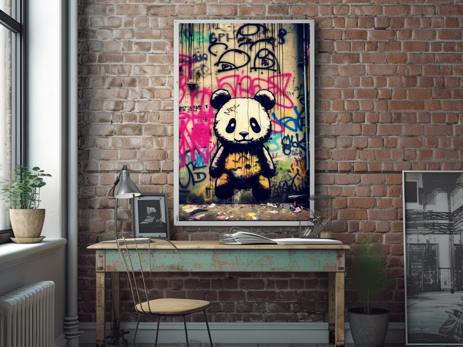 Baby Panda Graffiti Wall Art Digital Download Modern Street - Etsy