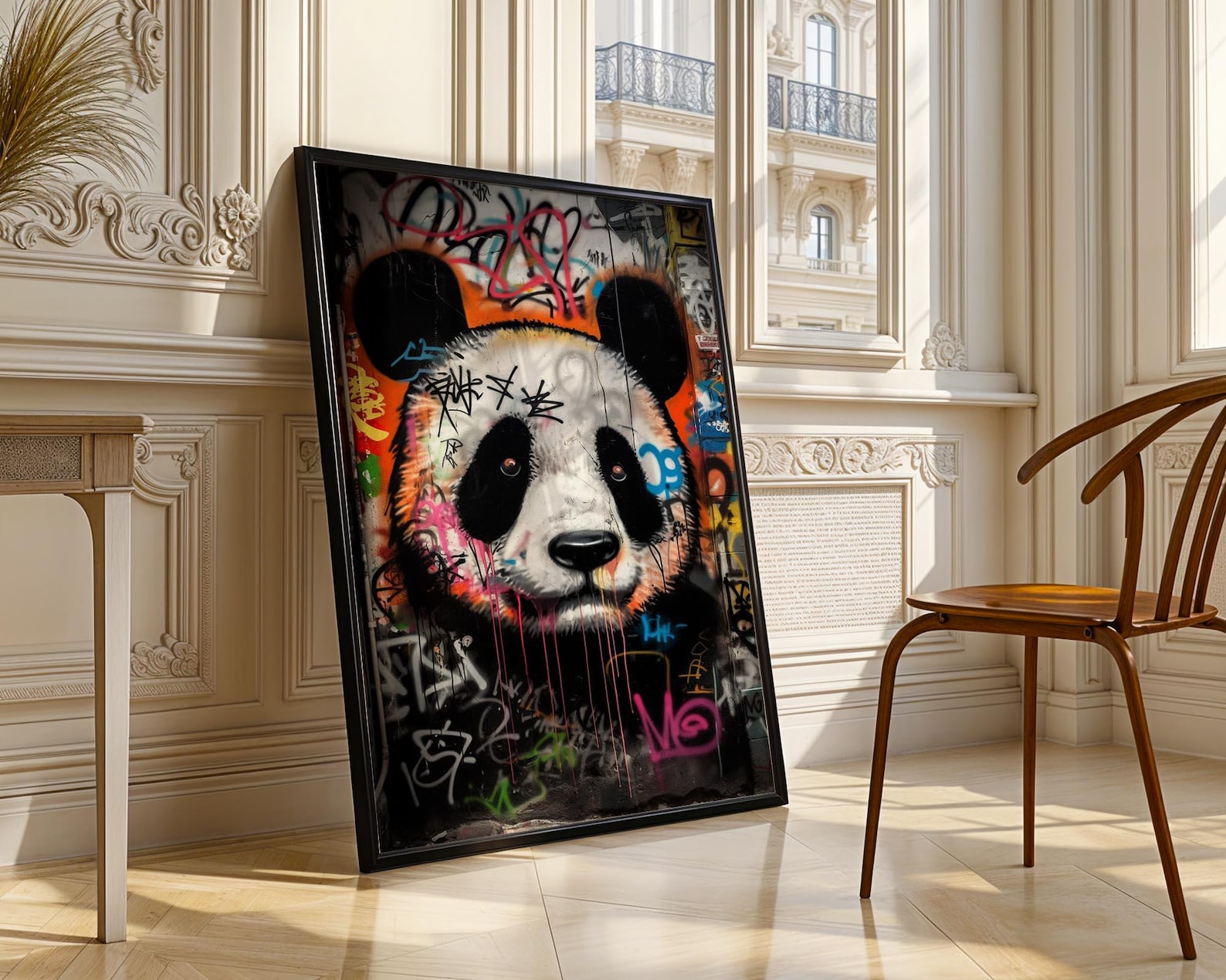 Urban Panda Bear Graffiti Art Print, Digital Download, Colorful Street ...