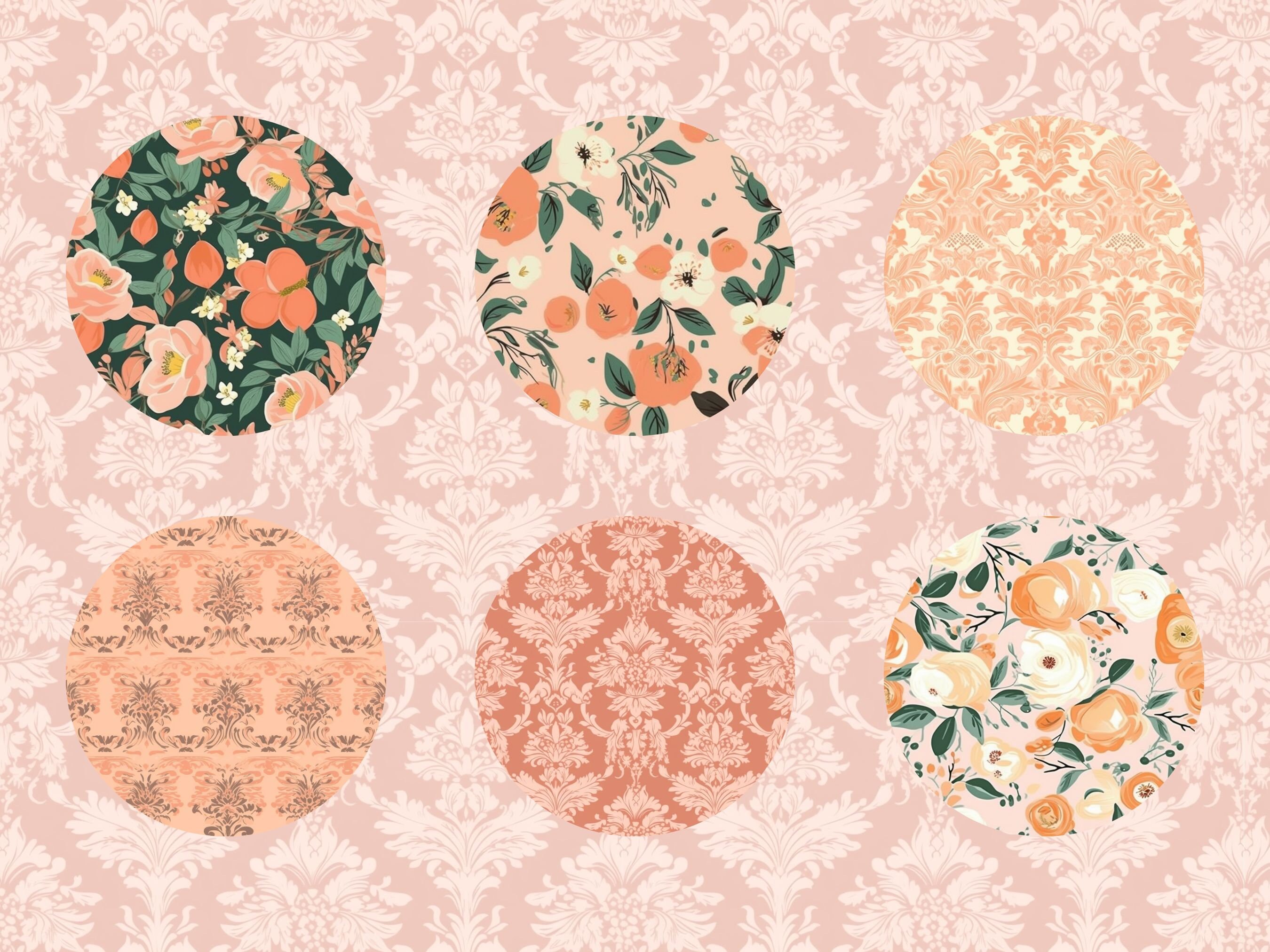 Peach Digital Paper Pack Peaches Digital Papers Peach Seamless Etsy