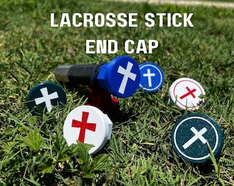 Custom Lacrosse End Cap with Cross – Personalized Color & Fit