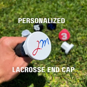 Personalized Lacrosse End Cap – Add Initials, Nickname, or Design Men&#39;s/Women&#39;s