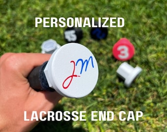Personalized Lacrosse End Cap – Add Initials, Nickname, or Design Men's/Women's Lacrosse Stick
