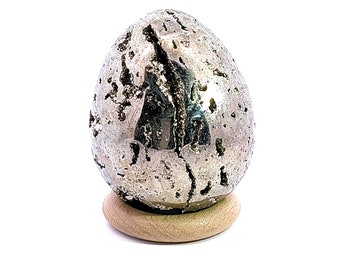 Oeuf en Pyrite 310 grammes Objet décoration en pierre naturelle