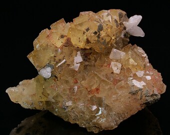 Calcita sobre Fluorita de Mina Moscona España 880 gramos Minerales coleccionables