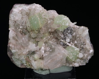Analcime on Prehnite and Quartz Erongo Namibia 240 grams Collectible minerals