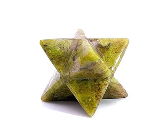 Merkabah en Opale verte 110 grammes Objet décoration en pierre naturelle