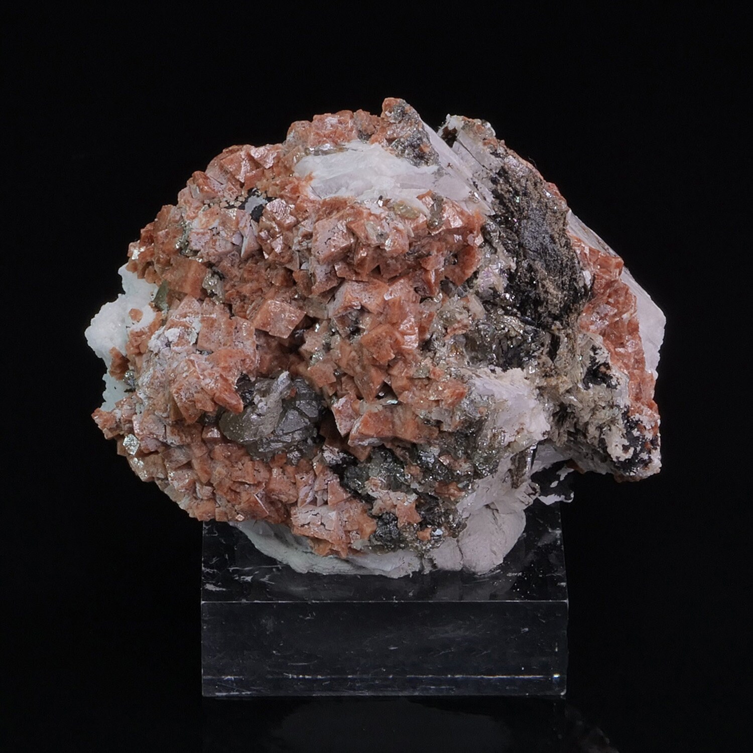 ロードクロサイト上の閃亜鉛鉱 Carrière de Poudrette カナダ 50