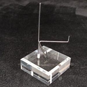Base in acrilico con cavalletto in metallo 50 x 50 x 20 mm da collezione