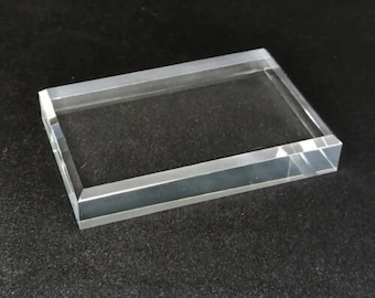 Acrylic base 120 x 80 x 20 mm for collection