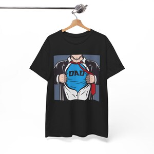 Super Dad Fathers Day Unisex Heavy Cotton Tee, Superhero Shirt, Father&#39;s Day Gift, Hero Dad T-shirt, Gift for Dad, Superhero Dad Tee