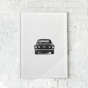 Immagine digitale stampabile ad altissima risoluzione della Ford Mustang Fastback del 1965