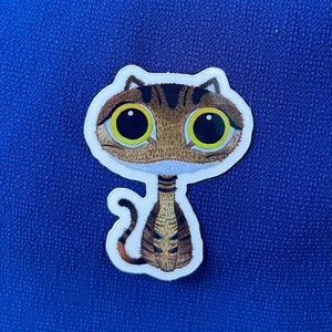 Bruin Cyperse kat vinyl sticker