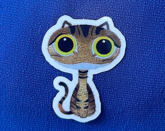 Brown Tabby Cat Vinyl Sticker