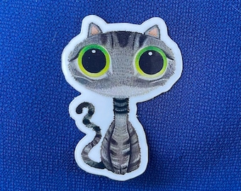 Gray Tabby Cat Stickers