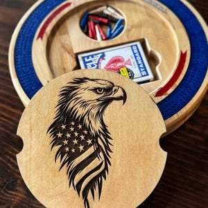 Custom Solid Wood & Epoxy Cribbage Board - 4 Track w/storage - Personalized