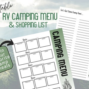 Simplify Your Camp Cooking with a Camping Menu Meal Planner and Shopping List