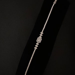 Italian Sterling Silver CZ Bracelet