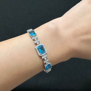 Italian Sterling Silver CZ Bracelet