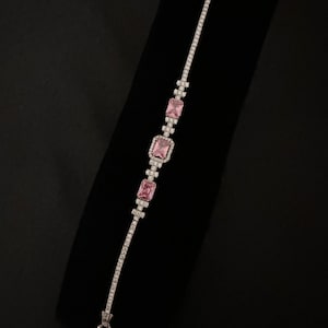 Italian Sterling Silver CZ Bracelet