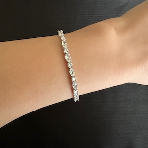 Italian Sterling Silver CZ Bracelet