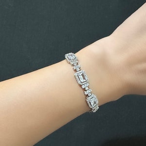 Italian Sterling Silver CZ Bracelet