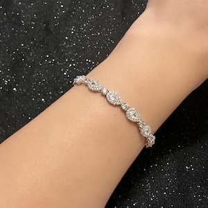 Italian Sterling Silver CZ Bracelet