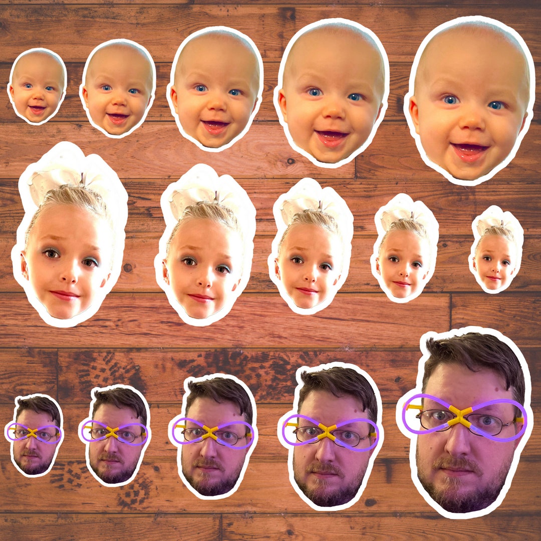 Custom Face Stickers Personalized Face Stickers Baby Etsy