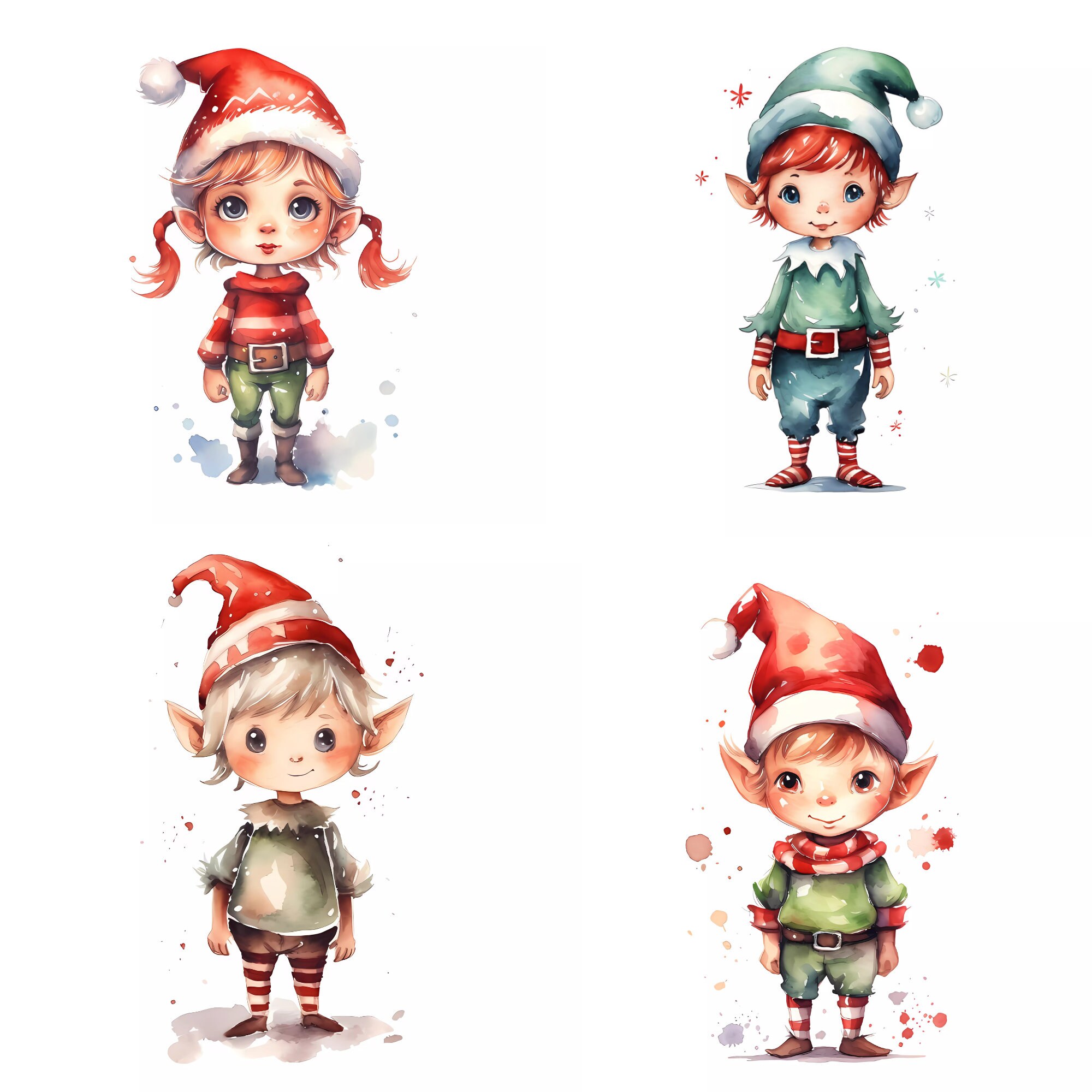 Christmas Elf Clipart, Christmas Elves Clipart, Christmas Clipart for ...