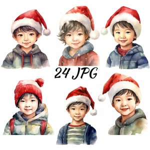 Kerstjongen clipart, kerstjongens clipart, kerstkinderen, clipart kerstjongen, kerst clipart, commercieel gebruik, digitale download