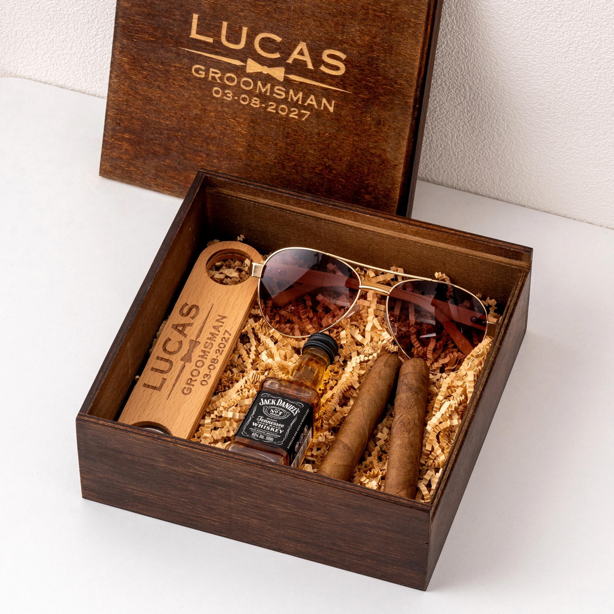 Monogrammed Groomsman Keepsake Box