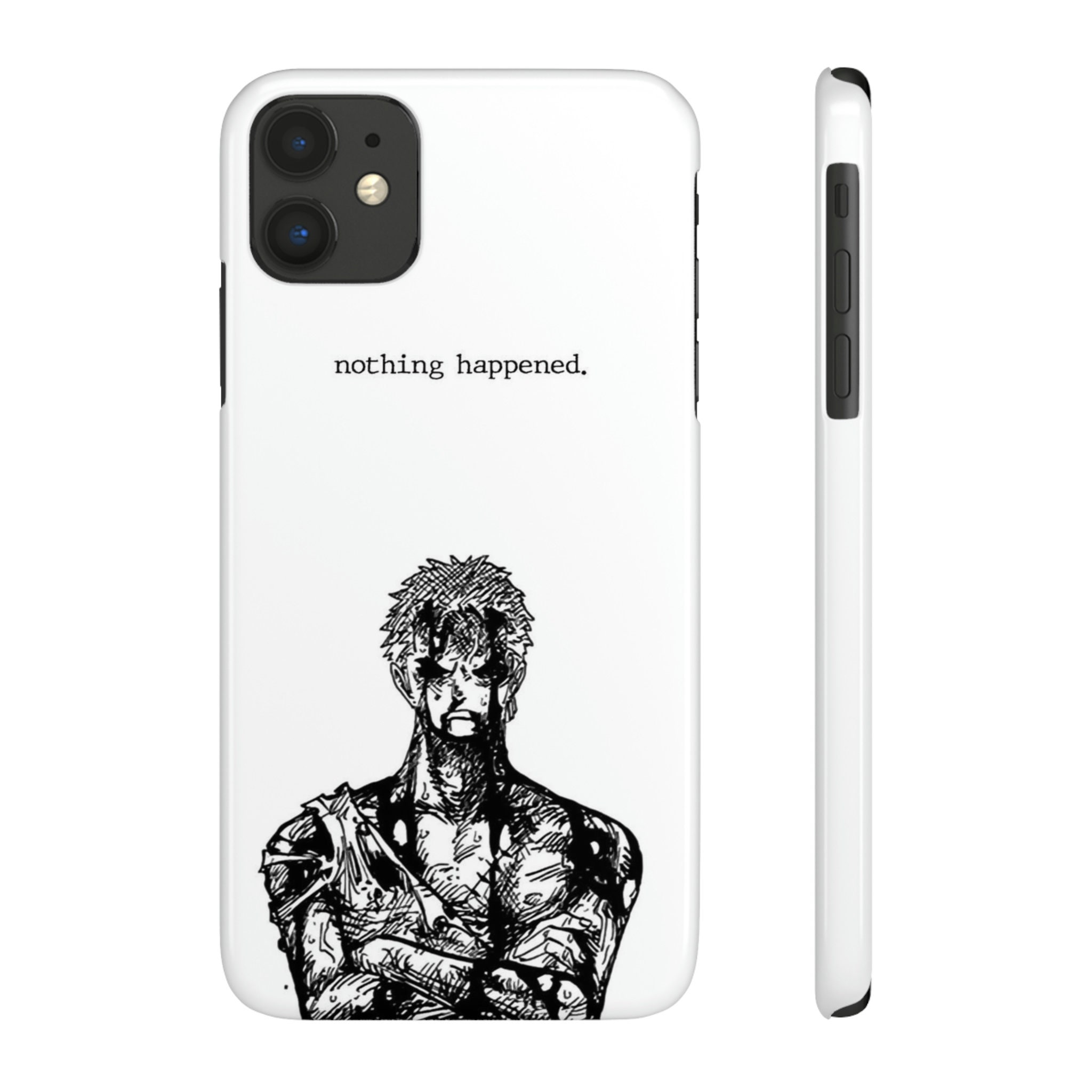 Discover Custodia iPhone One Piece Roronoa Zoro "nothing happened."