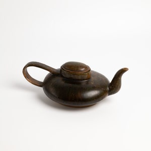 Unique Vintage Ceramic Tea Pot Hand Thrown Scandinavian MCM Studio Pottery Decor image 1