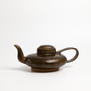Unique Vintage Ceramic Tea Pot Hand Thrown Scandinavian MCM Studio Pottery Decor image 2