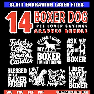Slate engraving files Boxer Dog Pet Lover Sayings | instant downloads | commercial use