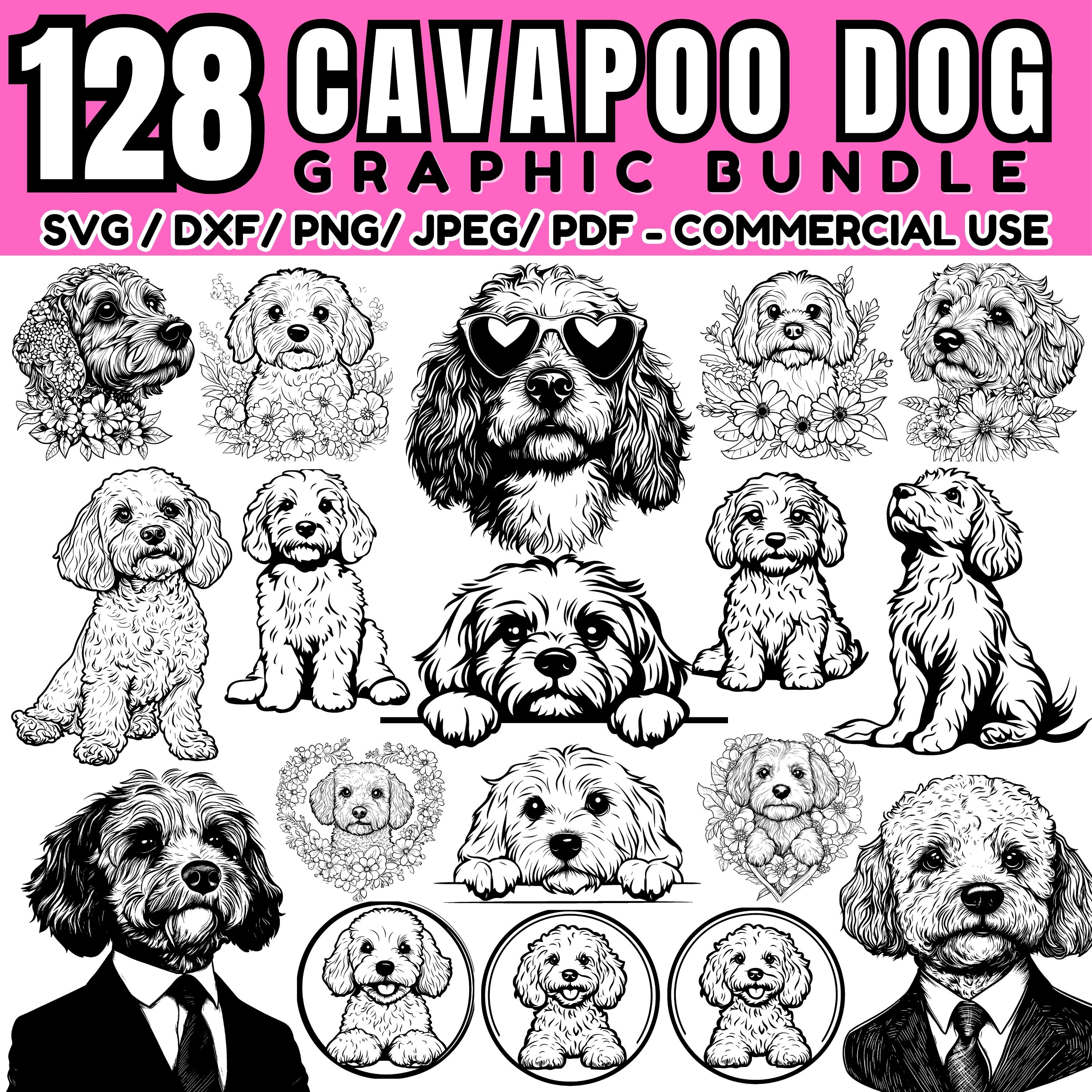 Cavapoo Dog Graphic Bundle: Laser Cut/engrave Design (digital Download ...