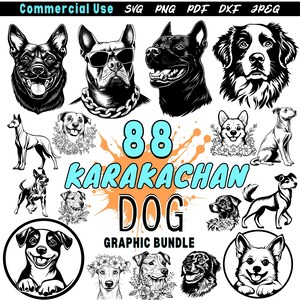 Karakachan dog svg bundle | dog lover cricut files | karakachan clipart | pet svg cut files | digital downloads | commercial use