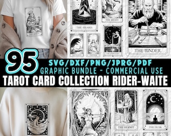 Rider Waite Tarot Card Collection: Witchy SVG Clipart (Digital)