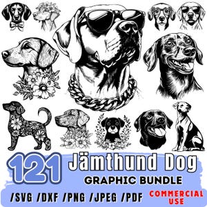 Jämthund dog laser bundle | engraving svg | laser cut files | dxf png pdf digital graphics| digital download | Commercial use