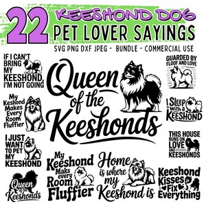 Keeshond dog quotes | laser cut svg designs | engraving files | pet lover sayings bundle | digital download | Commercial use