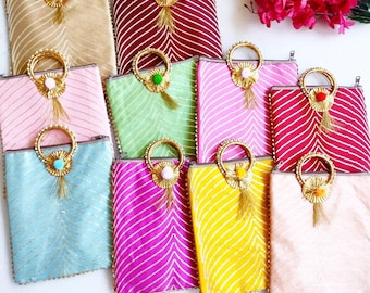 Bulk Women bag fabric Handbags ethnic potli Pouches beaded Hand clutch bags wedding gifts for guest party favors return gift bridesmaid gift